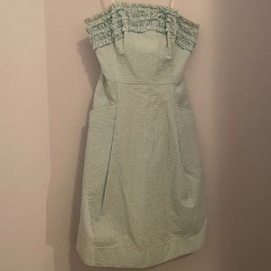 Light blue/green seersucker dress 🤍